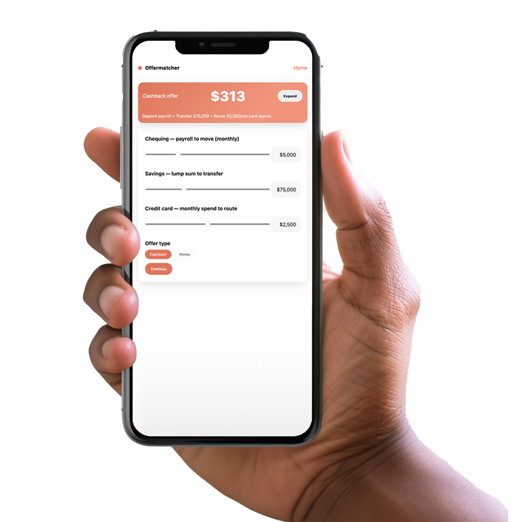 Hand holding a smartphone ready to switch banks